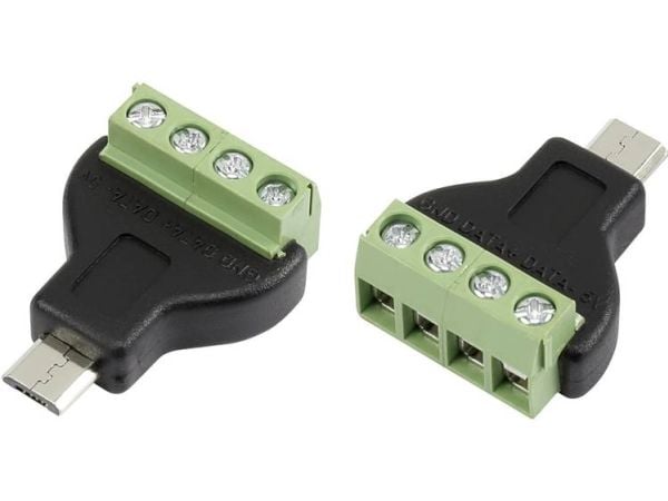 USB-liitin ruuviliitännällä Liitin, suora MN-USB4M Micro USB-liitin tyyppi B 1572338 TRU COMPONENTS Sisältö: 1 kpl