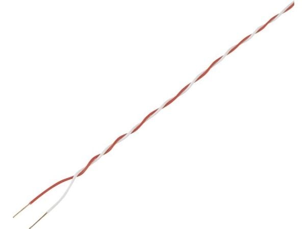TRU COMPONENTS kors-/kroktråd 2 x 0,20 mm² röd/vit 20 m