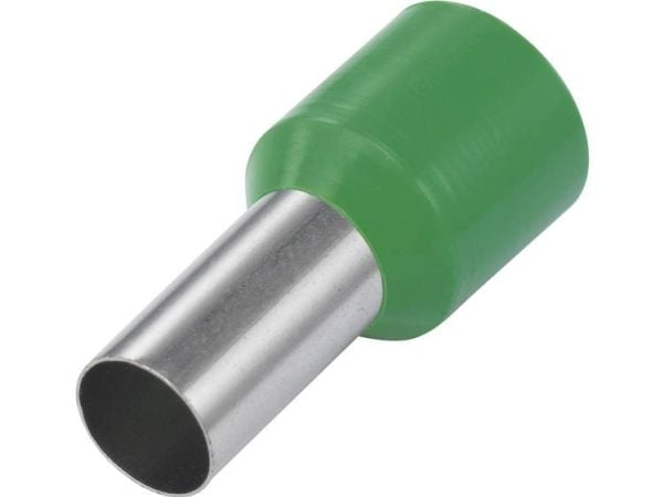 TRU COMPONENTS 1572424 Kaapelikengät 6 mm² Osittain eristetty Vihreä 100 kpl