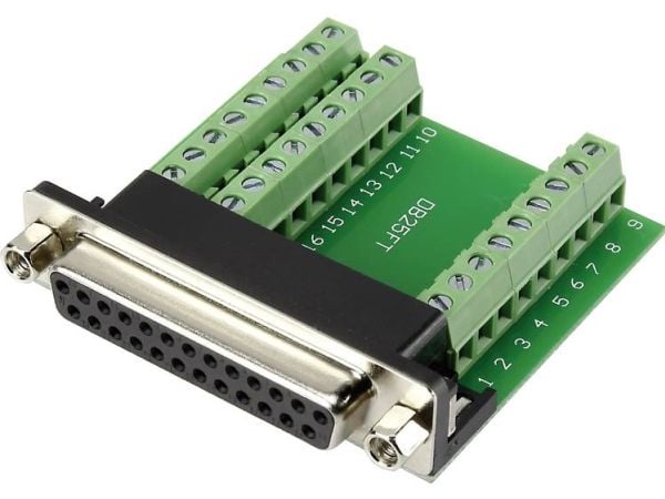 TRU COMPONENTS DSUB25F-27TB-3 D-SUB-kontakt 90° pol: 25 skruer 1 stk