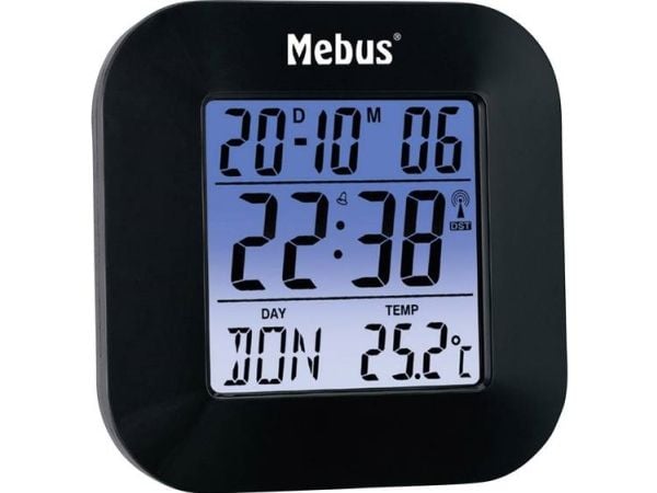 Mebus 51510 radioklokke vekkerur sort