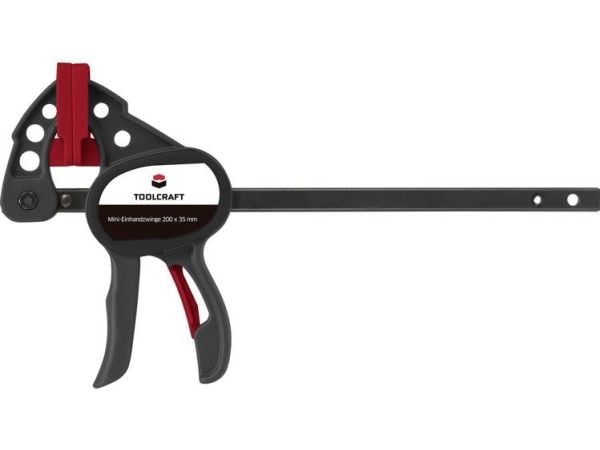 Mini en-hånds tvinge 100 x 35 mm 250 Nm TOOLCRAFT 1574784 spennvidde (maks.): 100 mm