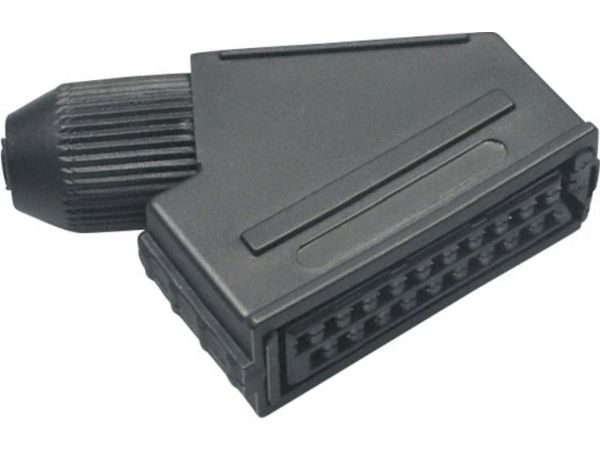 TRU COMPONENTS 1578888 Scart-liitin Liitäntä, kulmikas Musta 1 kpl