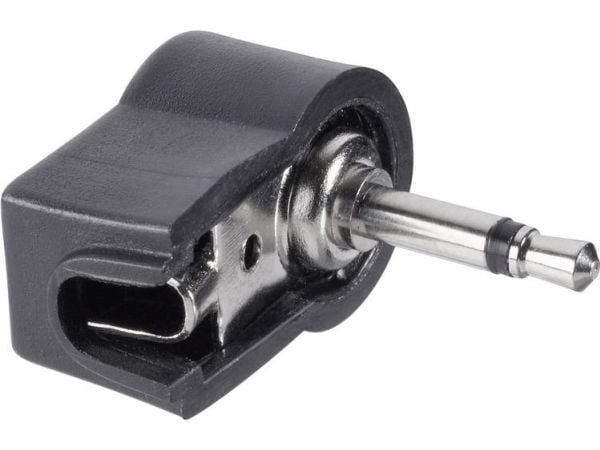 TRU COMPONENTS 1578952 2,5 mm jackplugg, vinklet, poltype: 2 Mono, sort, 1 stk