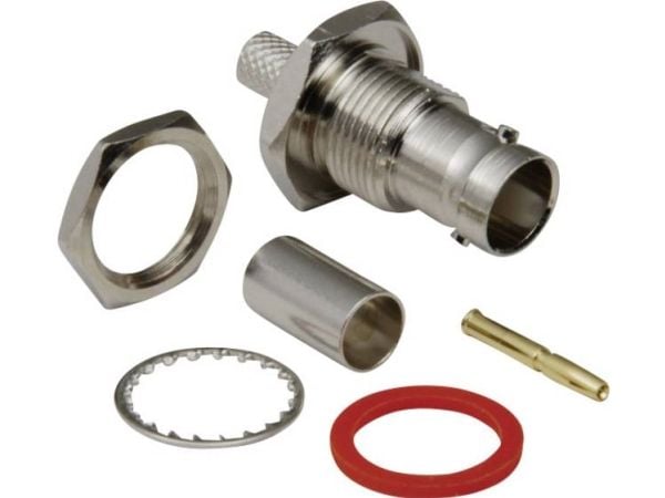 TRU COMPONENTS 1579267 BNC-liitin Liitin, uppoasennus pystysuoraan 75 Ω 1 kpl