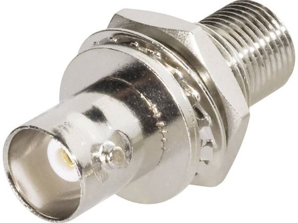 TRU COMPONENTS 1579504 BNC-genomföring BNC-uttag - F-uttag 1 st