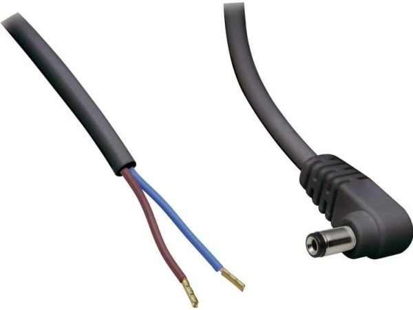 TRU COMPONENTS Pienjänniteliitäntäkaapeli Pienjänniteliitin - avoin pää 5,5 mm 2,1 mm 2,00 m 1 kpl 1 kpl