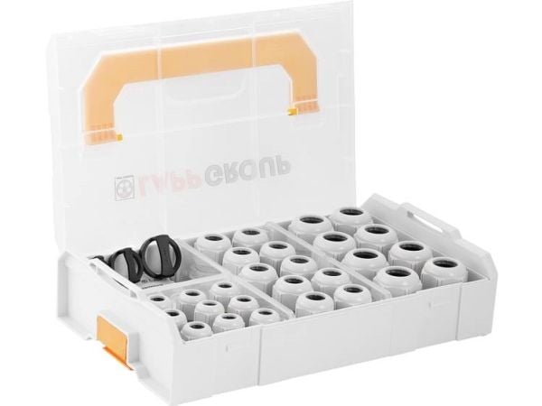 LAPP SKINTOP® L-BOXX MINI CLICK 53110041 Kabelforskruning sortiment Polyamid Sølvgrå (RAL 7001) 1 Set