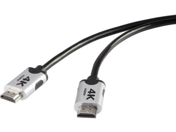SpeaKa Professional Premium HDMI 4k/Ultra-HD-tilkoblingskabel [1x HDMI-plugg - 1x HDMI-plugg] 3 m svart SpeaKa Professional (SP-6344140)