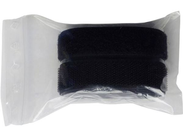 TRU COMPONENTS 908-330-Bag Burrebånd til fastlimning Burrebånd statisk loop del (L x B) 500 mm x 20 mm Sort 1 Paar