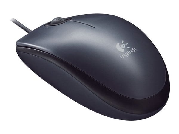 Logitech M90 - Mus - høyre- og venstrehåndet - optisk - kablet - USB
