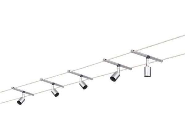 Paulmann Salt, Spotlight på skinne, GU5.3, 5 ampuller, 50 W, 230 V, Kromfarget