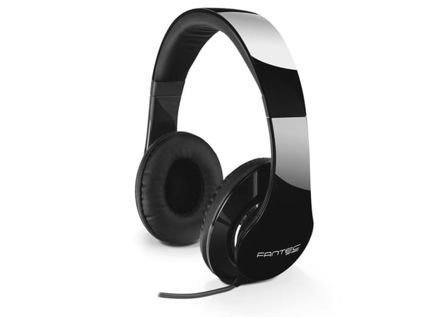 FANTEC SHP-250AJ-BB - Hodetelefoner - full størrelse - kablet - 3,5 mm jakk - lydisolerende - svart/svart