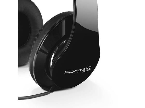 FANTEC SHP-250AJ-BB - Hodetelefoner - full størrelse - kablet - 3,5 mm jakk - lydisolerende - svart/svart