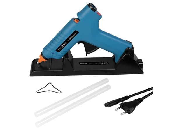 LogiLink WZ0052, Limpistol, Blå, 14 g/min, 1,12 cm, 20 cm, 100 °C