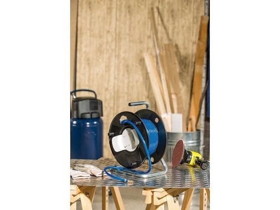 Brennenstuhl 1127020, Bakkestativ Slangehjul, Manuell, Funksjonell, Sort, Plast, Stål, Frittstående