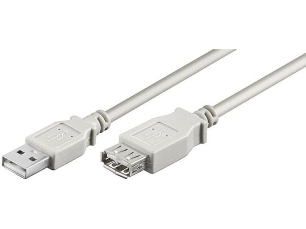 Goobay 68715, 1,8 m, USB A, USB A, USB 2.0, 0,48 Gbit/sek, Grå
