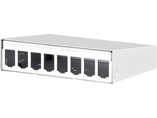 BTR E-DAT modul - Overflatemonteringsboks for nettverk - veggmonterbar - ren hvit, RAL 9010 - 8 porter - for P/N: 1308990111-I