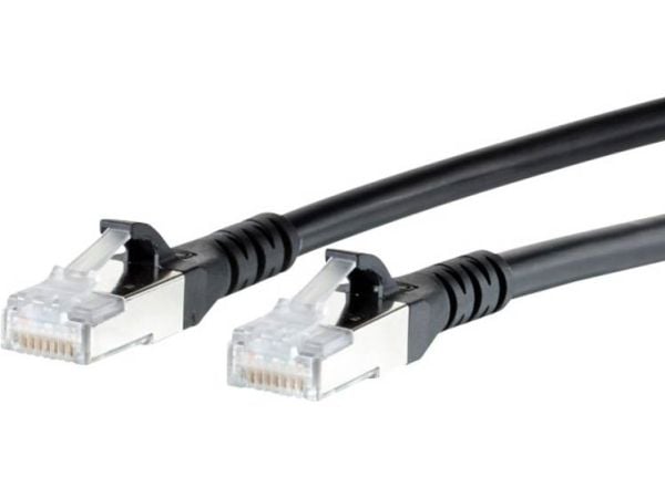 BTR NETCOM 1308451500-E, 1,5 m, Cat6a, S/FTP (S-STP), RJ-45, RJ-45, Sort
