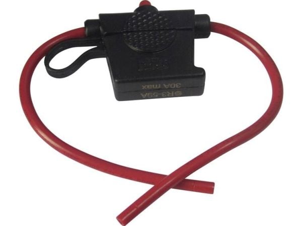 TRU COMPONENTS TC-R3-59A Auton sulakkeenpidin, jossa on tilanilmaisin, sopii litteään vakiosulakkeeseen 30 A 24 V/DC 1 kpl