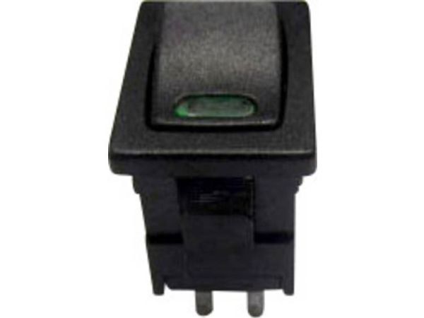 TRU COMPONENTS 1587536 Keinukytkin TC-R13-66L-02 GN 250 V/AC 6 A 1 x Off/On Klikkaava 1 kpl