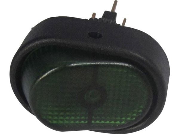 TRU COMPONENTS bil vippebryter TC-R13-133B-SQ GREEN, 12 V/DC, 30 A, 1 x Off/On
