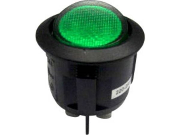 TRU COMPONENTS 1587658 Keinukytkin TC-R13-244B-02 B/G 220 V/AC 250 V/AC 10 A 2 x Pois päältä / Päälle naksahtaen 1 kpl