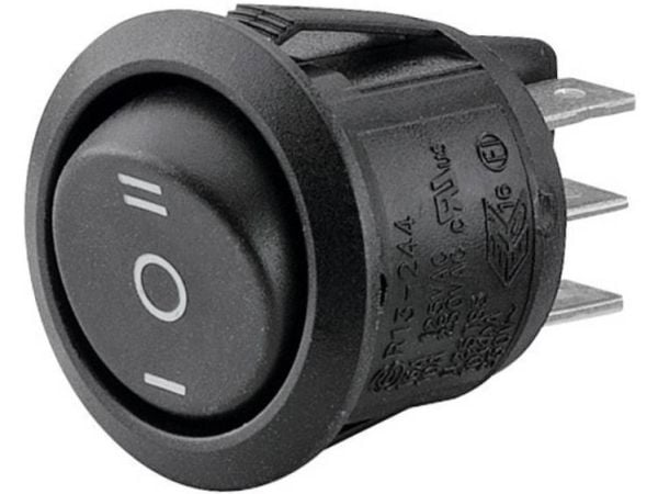TRU COMPONENTS 1587660 Keinukytkin TC-R13-244D-02 250 V/AC 10 A 2 x On/Off/On Klikkaus/0/Clicking 1 kpl