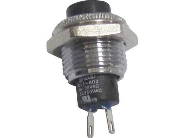 TRU COMPONENTS 1587734 TC-R13-502MA-05BK Painike 250 V/AC 1,5 A 1 x Off/(On) Avaimen pää 1 kpl