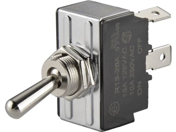TRU COMPONENTS 1587828 TC-R13-28D-01 Keinukytkin 250 V/AC 10 A 1 x On/Off/On Klikkaus/0/Clicking 1 kpl