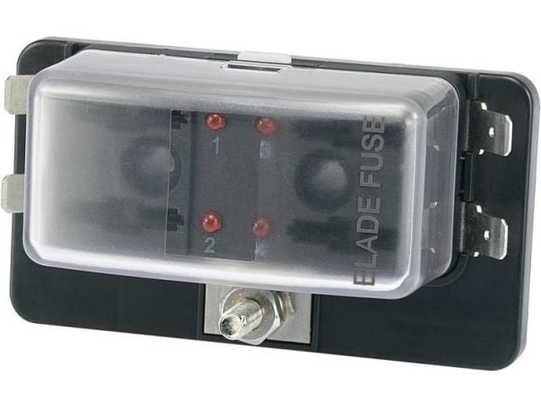 TRU COMPONENTS 1588003 TC-R3-76-01-3L104 Auton sulakkeenpidin, jossa tilanilmaisin Sopii litteälle vakiosulakkeelle 30 A 32 V/DC 1 kpl