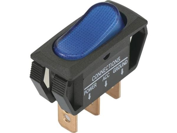 TRU COMPONENTS keinukytkin TC-R13-242B2 12 V/DC 25 A 1 x Pois päältä/Päällä Naksahtava 1 kpl