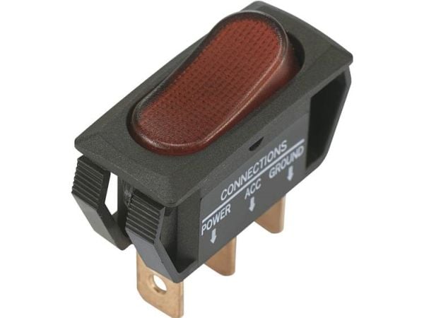 TRU COMPONENTS keinukytkin TC-R13-242B2 12 V/DC 25 A 1 x Pois päältä/Päällä Naksahtava 1 kpl