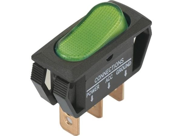 TRU COMPONENTS vippledare TC-R13-242B2 12 V/DC 25 A 1 x Off/On klick (1 st)