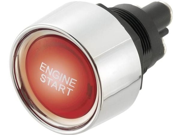 TRU COMPONENTS 1588076 Biltrykknapp TC-A2-23B-07 24 V/DC 25 A 1 x Av/På Trykknapp 1 stk