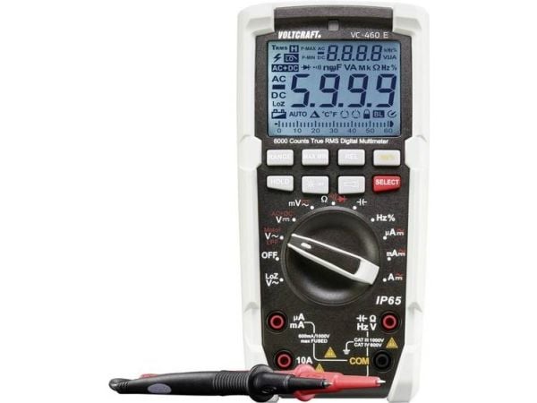 VOLTCRAFT 1590172 håndmultimeter kalibrert (ISO) sprutebeskyttet (IP65) CAT III 1000 V, CAT IV 600 V (6000 tellinger)