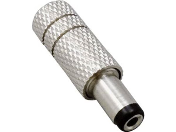 Conrad Connettore per bassa tensione Spina dritta 5.50 mm 2.10 1 pz., Low power, Sølv, Hunkjønn/Hunkjønn, Rett, RoHS, 2,1 mm