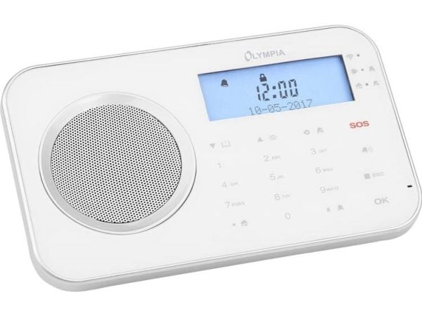 OLYMPIA ProHome 8700 - Hjemmesikkerhetssystem - trådløs - Mobiltelefon - Wi-Fi - 2.4 Ghz, 868.5 MHz - hvit