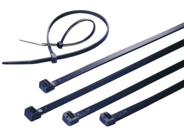 TRU COMPONENTS 1592896 buntband 300 mm 4.80 mm svart UV-stabiliserade 100 st
