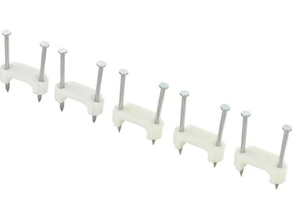 TRU COMPONENTS TC-DNF13203 Kiinnittimet 1593093 Bundt-Ø-område 12,50 mm (max) To-flappet Hvid 100 stk