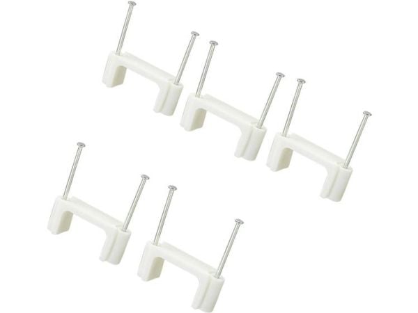 TRU COMPONENTS TC-DNF24203 Kiinnittimet 1593095 Bundt-Ø-område 24 mm (max) To-flappet Hvid 100 stk