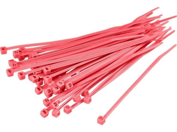 TRU COMPONENTS 1593701 TC-CV150203 Kabelbinder 203 mm 3,60 mm Rød 100 stk