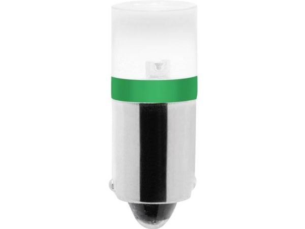 Barthelme 70113913 LED-signallampa grön BA9s 230 V/DC, 230 V/AC