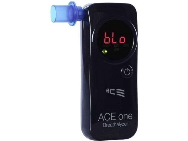 ACE one alkoholtester svart 0 til 4 ‰ inkl. display, nedtellingfunksjon, forskjellige enheter
