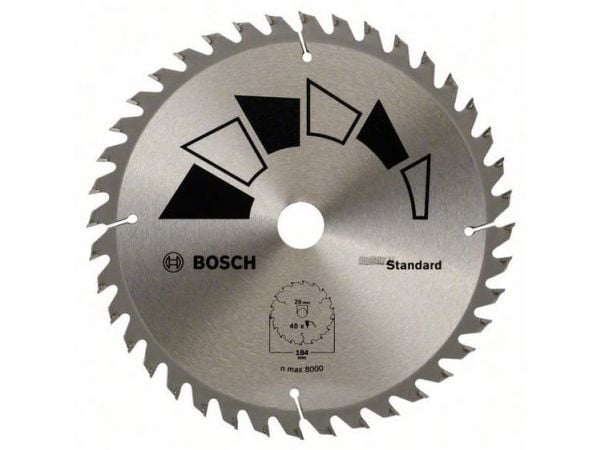 Bosch tilbehør Standard 2609256B56 blad til rundsag i hardmetall 184 x 20 mm antall tenner (per tomme): 40 1 stk