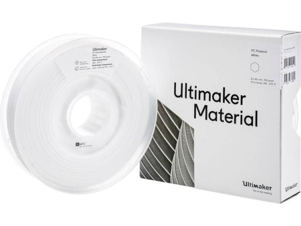 Ultimaker 8718836374890 PCA - M3577 Hvit 750 - 212674 Filament PC 2,85 mm 750 g Hvit 1 stk