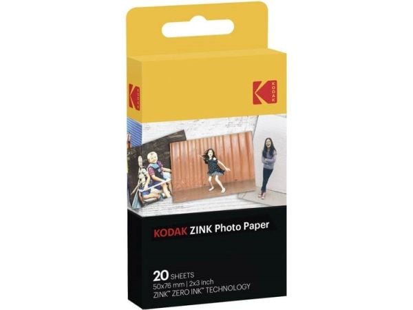 Kodak Zink - Adhesiv - 50.8 x 76.2 mm 20 ark fotopapir - for Smile Classic
