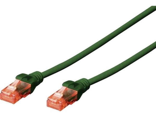 DIGITUS Professional - Koblingskabel - RJ-45 (hann) til RJ-45 (hann) - 2 m - UTP - CAT 6 - IEEE 802.3 - halogenfri, formstøpt, uten hindringer - grønn