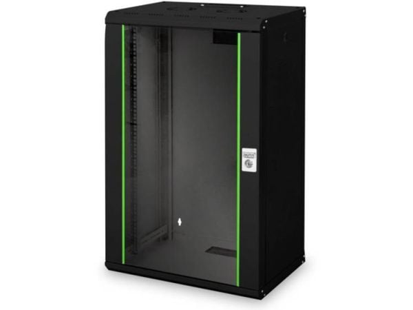 Digitus Unique DN-19 20-U-SW - Rack skap - veggmonterbar - RAL 9005, svart - 20U - 19"