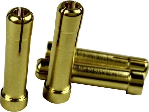 Reely-adapterplugg [1x 4 mm gullkontaktplugg - 1x 5 mm gullkontaktsokkel] Reely (1605782)